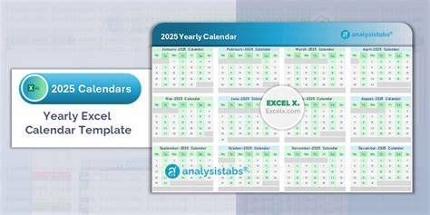 excel calendar template 2025