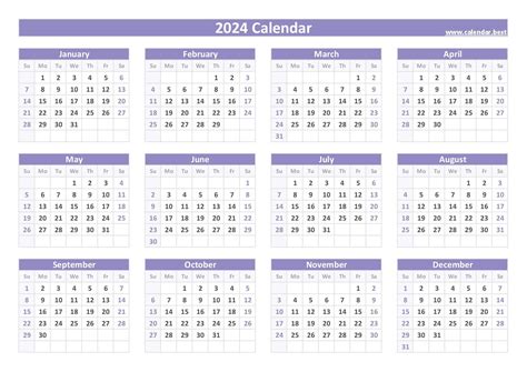 2024 calendar with week numbers printable