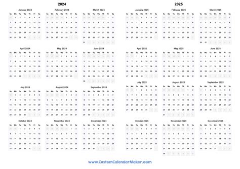2025 yearly calendar printable one page