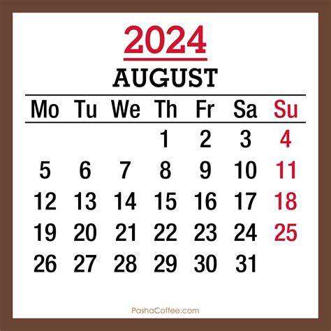 august 2024 calendar printable pdf