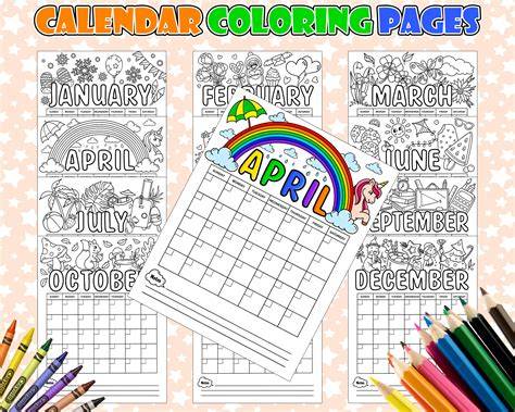 calendar coloring pages