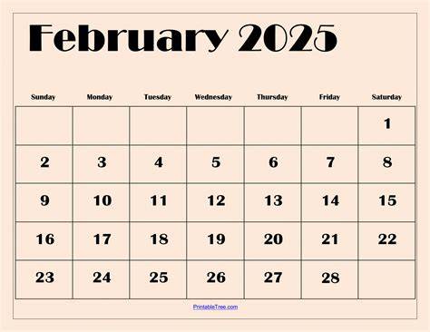 calendar for february 2025