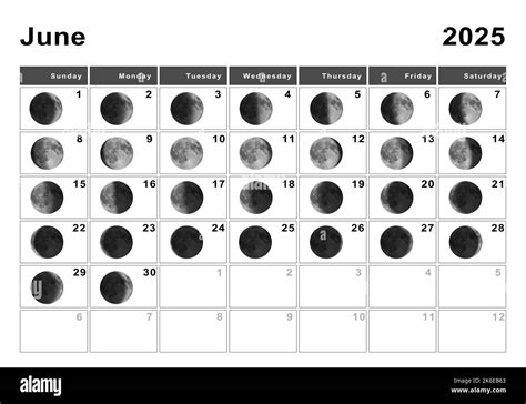 moon phase calendar june 2025