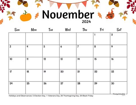 november 2024 calendar printable