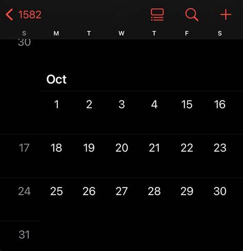october 1582 calendar missing days