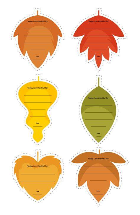 Thankful Leaves Free Printable Pdf