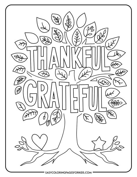 Thankfulness Coloring Pages