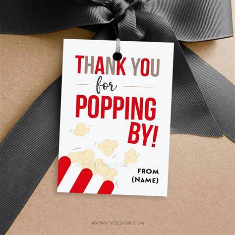 Thanks For Popping In Printable