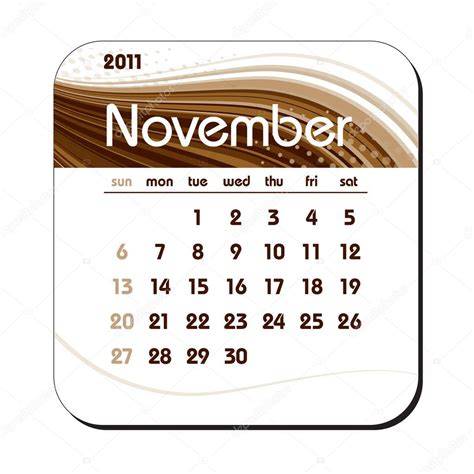 Thanksgiving 2011 Calendar