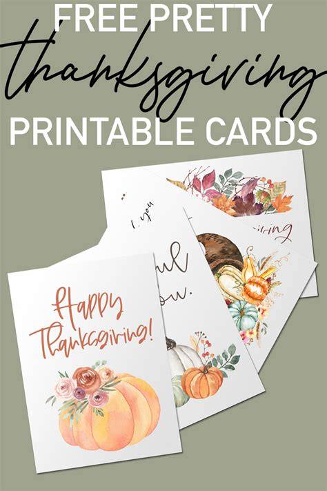Thanksgiving Cards Printable