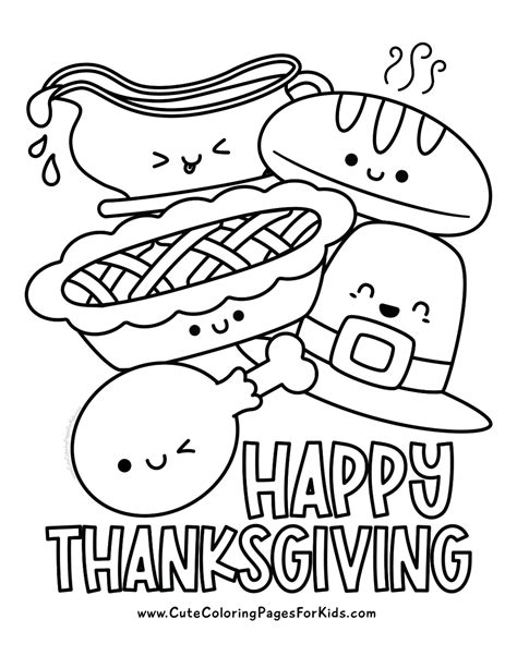 Thanksgiving Coloring Pages Easy
