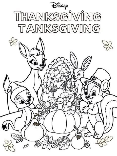 Thanksgiving Disney Coloring Pages