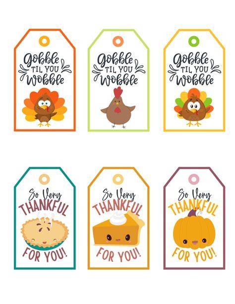 Thanksgiving Gift Tags Printable Free