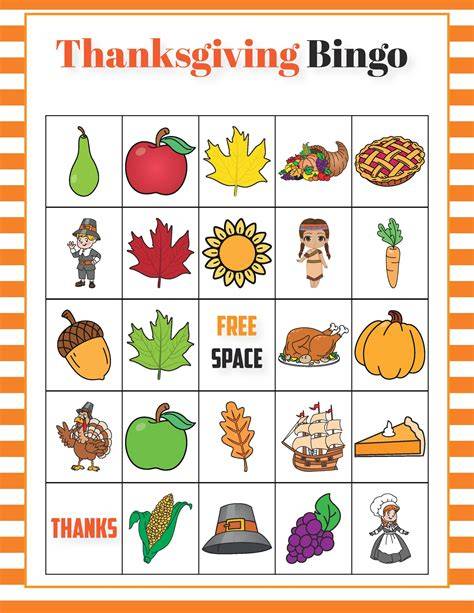 Thanksgiving Printable Bingo