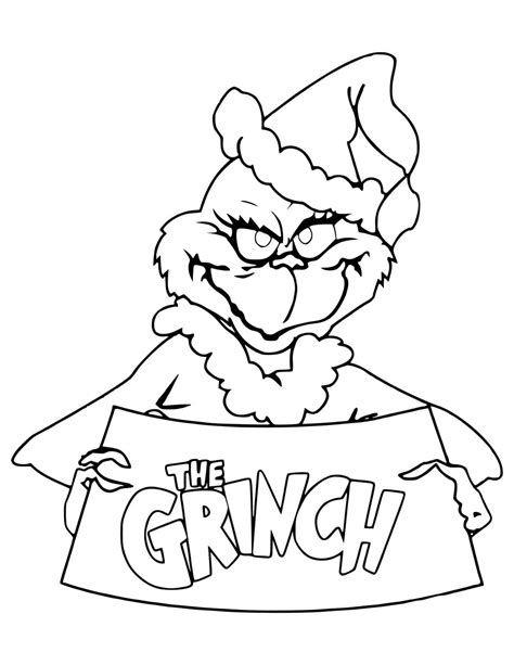 The Grinch Printable Coloring Pages