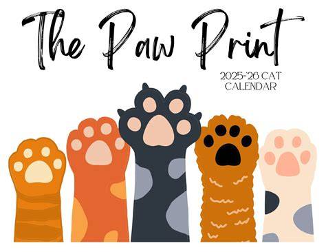 The Paw Print Cat Calendar 2025
