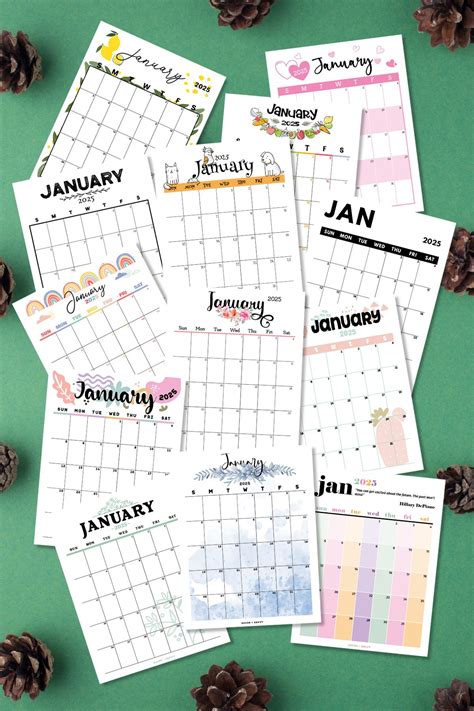 2025 calendar pages