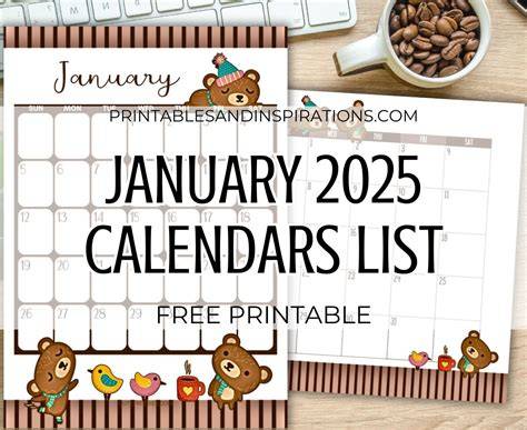 2025 calendar template