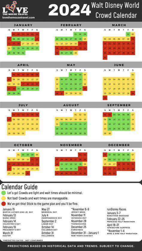 disney crowd calendar