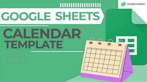 google sheets calendar template