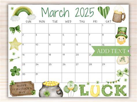 march 2025 calendar
