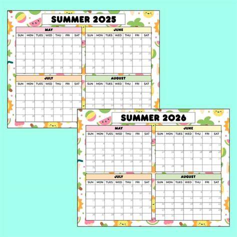 summer 2025 calendar