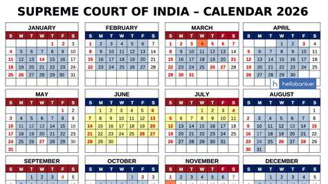 superior court calendar