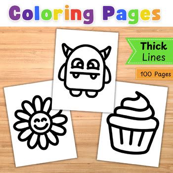 Thick Line Coloring Pages