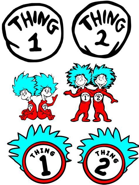 Thing One Thing Two Printable