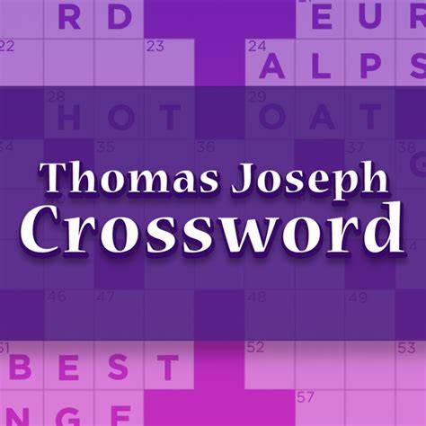 Thomas Joseph Crossword Puzzles Printable