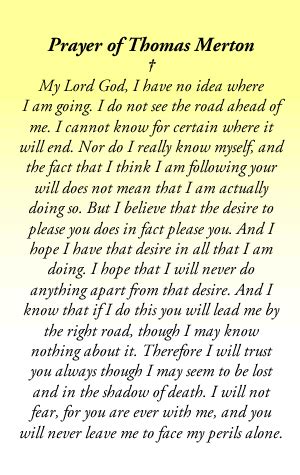 Thomas Merton Prayer Printable