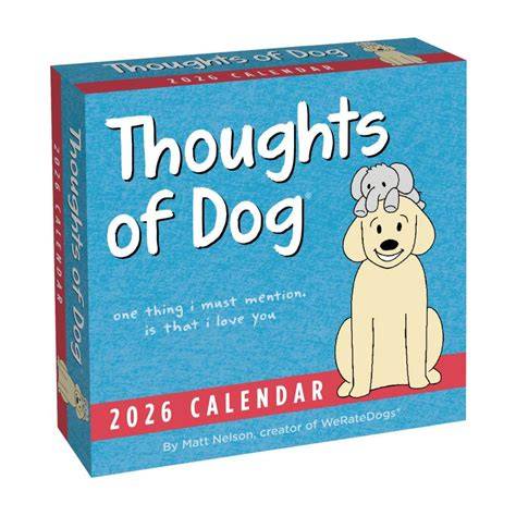 Thoughts Of Dog Calendar