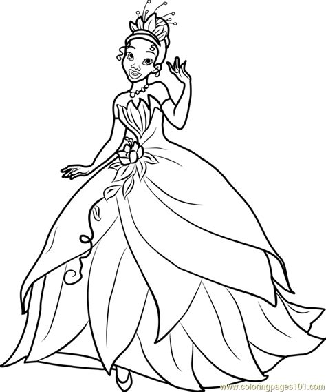 Tiana Coloring Page
