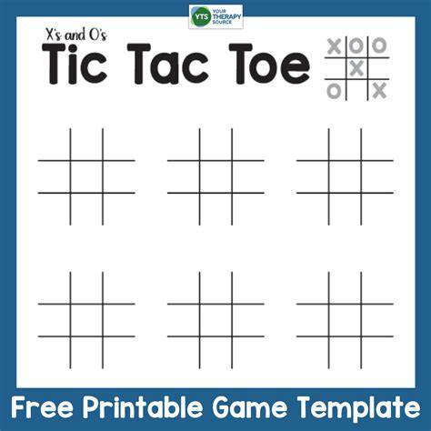 Tic Tac Toe Game Printable