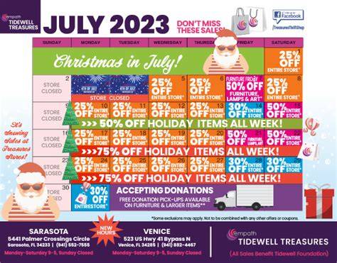 Tidewell Treasures Calendar