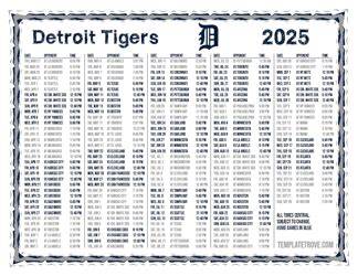 Tigers Schedule 2025 Printable