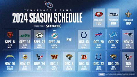 Titans Schedule 2024 Printable