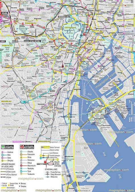 Tokyo Printable Map