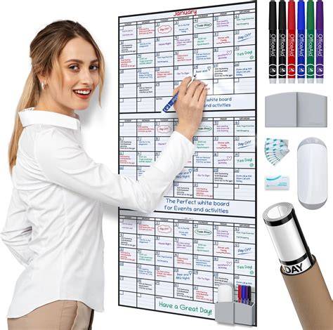 calendar whiteboard for wall