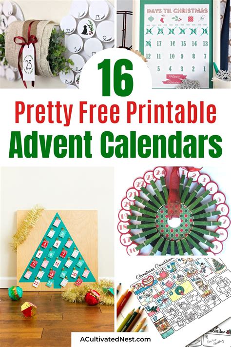 free advent calendar printables