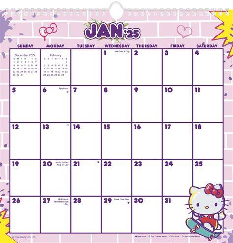 hello kitty calendar 2025