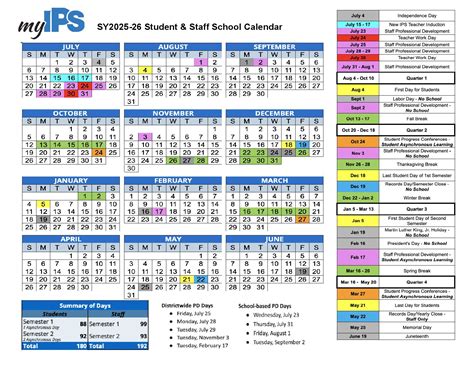 indianapolis public schools calendar