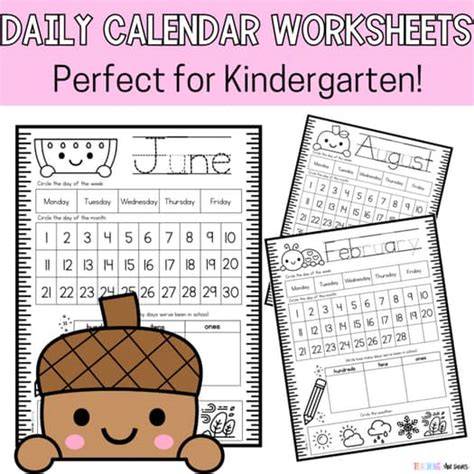 kindergarten calendar worksheets