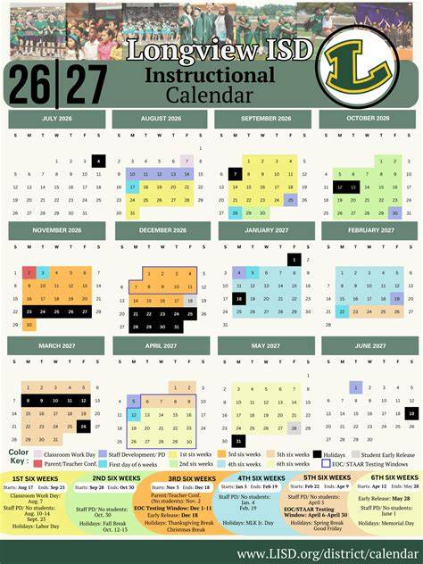longview isd calendar