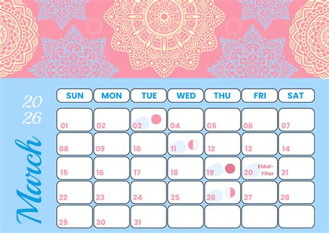 monday mandala calendar