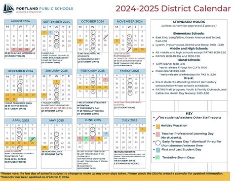 portland public schools calendar