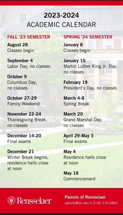 usc class calendar
