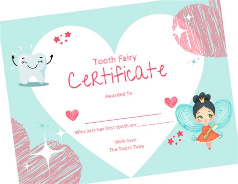Tooth Fairy Certificate Free Printable Pdf