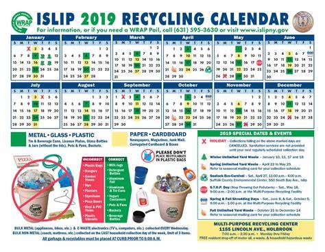 Town Of Islip Recycling Calendar 2024