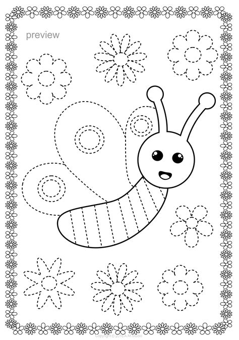Tracing And Coloring Worksheets